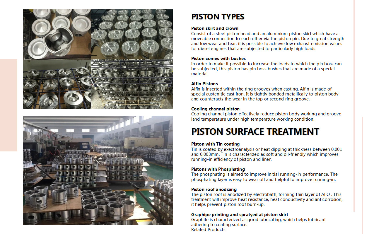 Hino Engine Piston & Pin 4JB1T Cylinder Liner Kit & Engine Piston 8-97176-610-0 8-97940-221-0