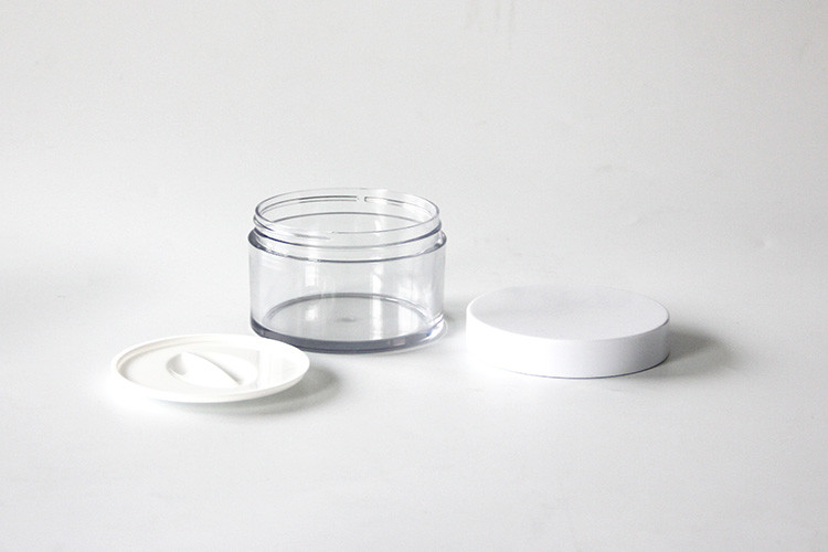 Round Thick Wall Face Cream Jars 150g , Clear PET Plastic Cosmetic Cream Containers