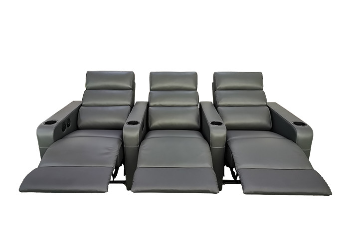 Natural Leather Recliner Adjustable Theater Seating