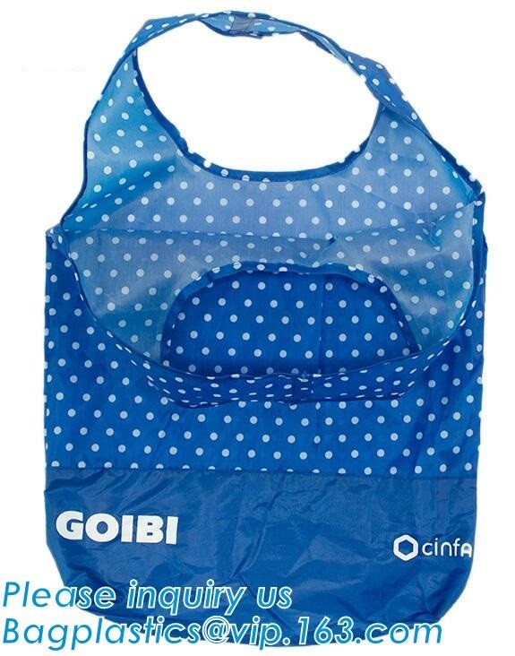 Promotion Custom Eco Friendly Sublimation Polyester Folding Shopping Bag,Promotional Sports Gym Sack Polyester Drawstrin