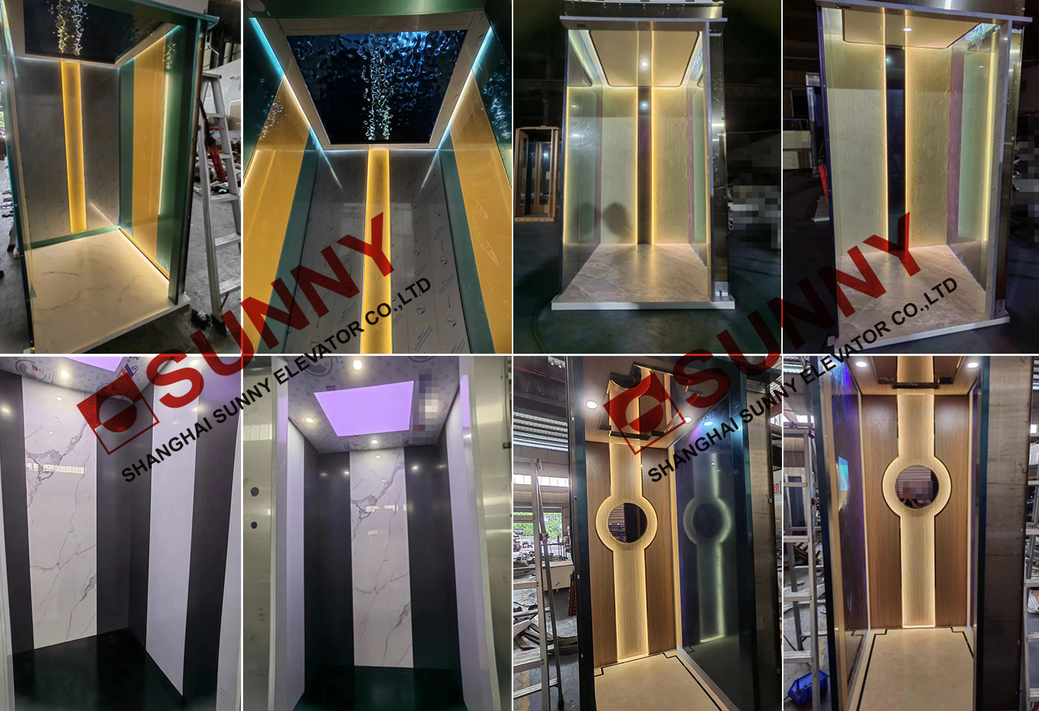 Mirror Etched Stainless Steel Home Lift Elevator Small Cabin Decoration