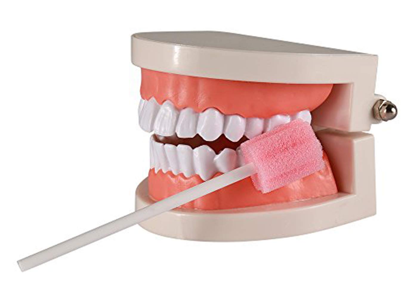 Disposable Dental Sponge Swabs Oral Hygiene White Swabs Teeth Whitening Plastic Handle
