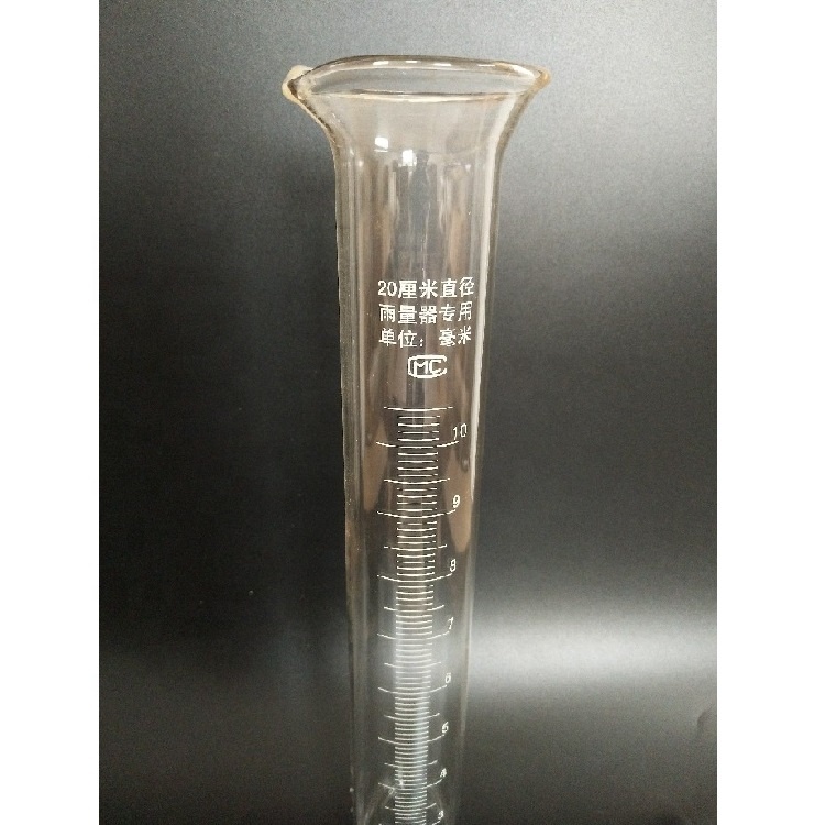 10mm Glass Rain Gauge for Meteorological Research in Temperature Range of -5C-45C