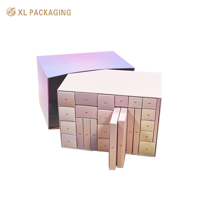 24 Drawers Custom Advent Calendar Box Gift Stationery Card Paper Advent Calendar Box