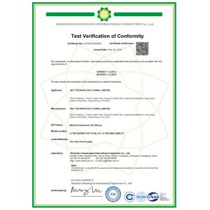 Key Technology ( China ) Limited Certifications