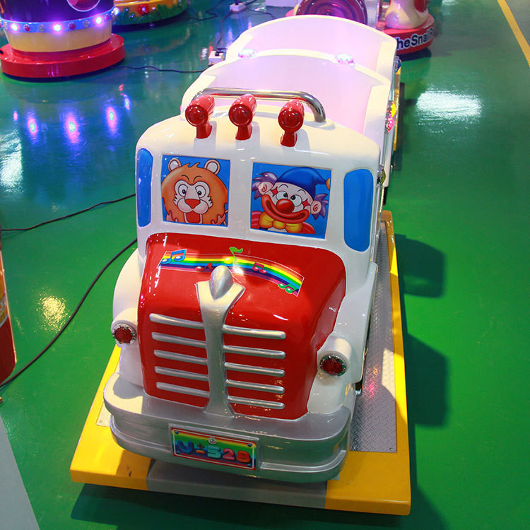 High Quality Fiber Glass Material Ride On Coin Operated 2 Players Kiddie Ride