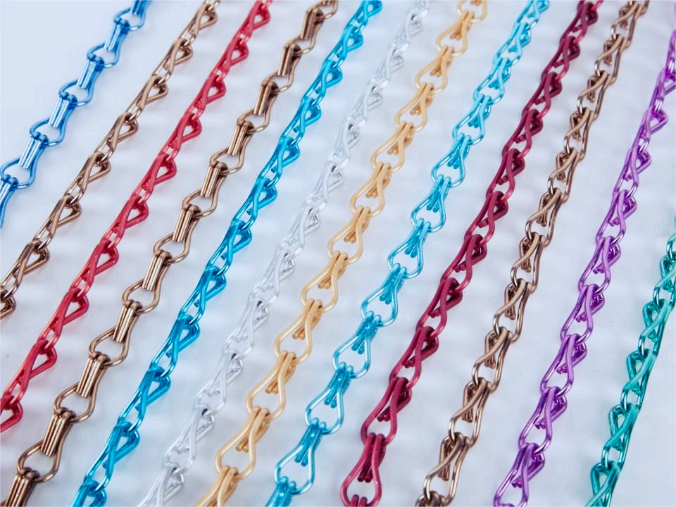 Rectangular Aluminium Chain Fly Curtains Hanging Installation For Home / Office