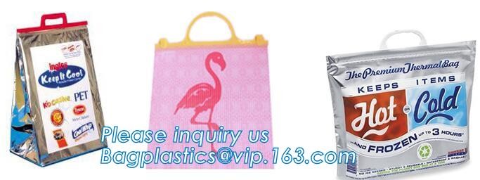 custom bulk waterproof large soft folding food delivery picnic lunch tote grocery cooler bag aluminum foil thermal bags