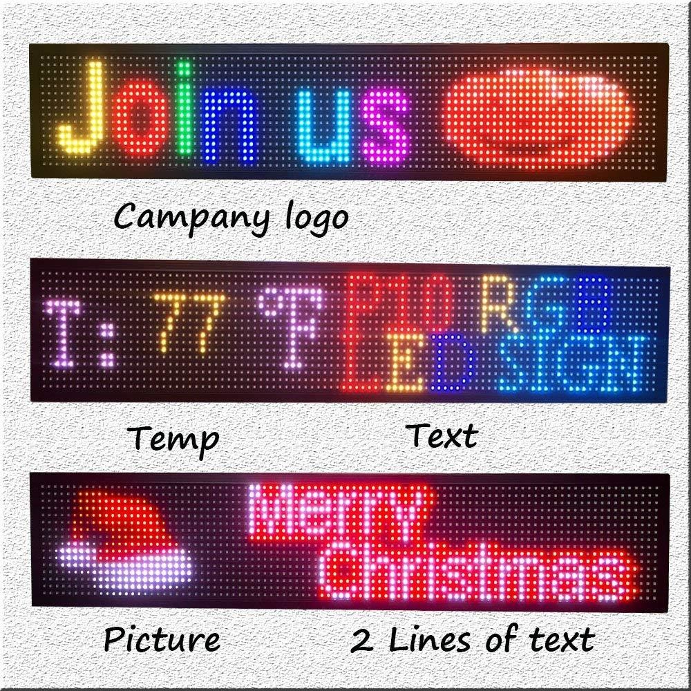 P10 USB Programmable LED Window Display Signs 220V Indoor Led Signs For Business