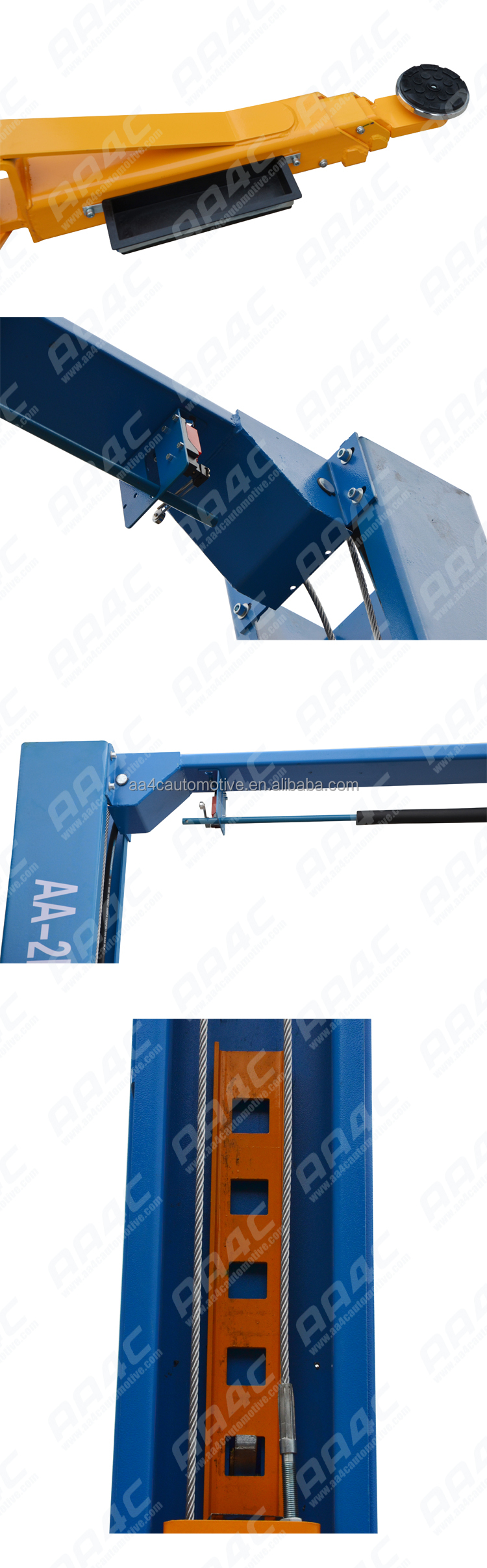 12000lbs 5.5T baseless clearfloor hydraulic single point manual unlock 2 post vehicle lift