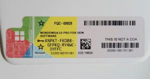 Buy cheap Multi Language Windows 10 Product Key Code , COA License Sticker FQC 08929 product
