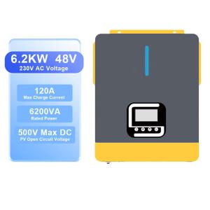 Buy cheap 6200W Hybrid Solar Inverter 48V 230V with MPPT and WiFi product