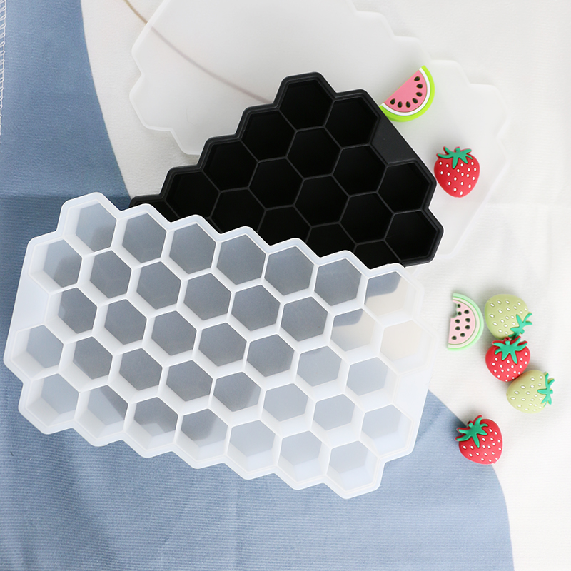 Food Grade Ice Cube Silicone Molds Trays BPA Free Honeycomb Shape 37 Cell