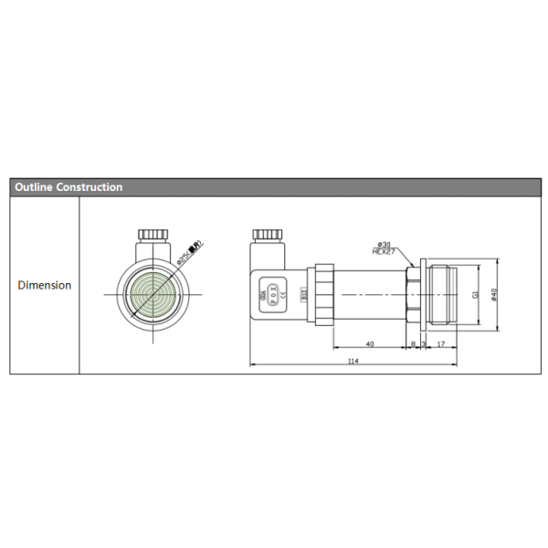 G1 Flush Diaphragm Pressure Transducer Silicon Pressure Sensor