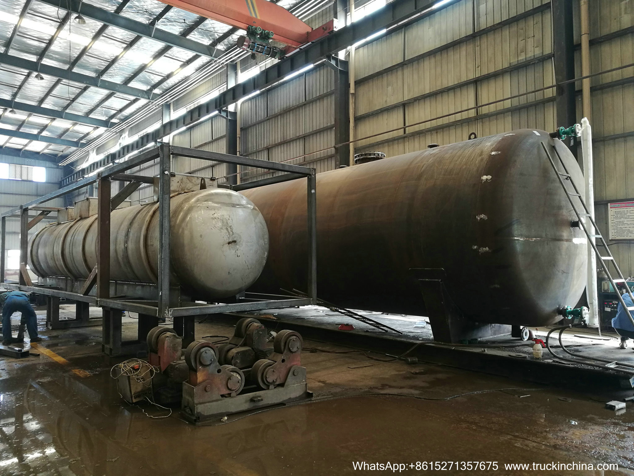 100Ton Hydrochloric Acid (HCl Acid )Liquid Corrosive ISO Storage Tank Steel Stainless lined PE WhsApp:+8615271357675