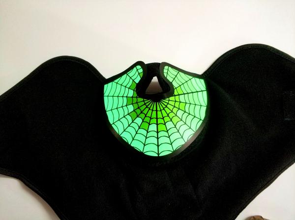 Role play custom green spider-man EL mask hot sale popular music party glow in the dark light sound activated led mask