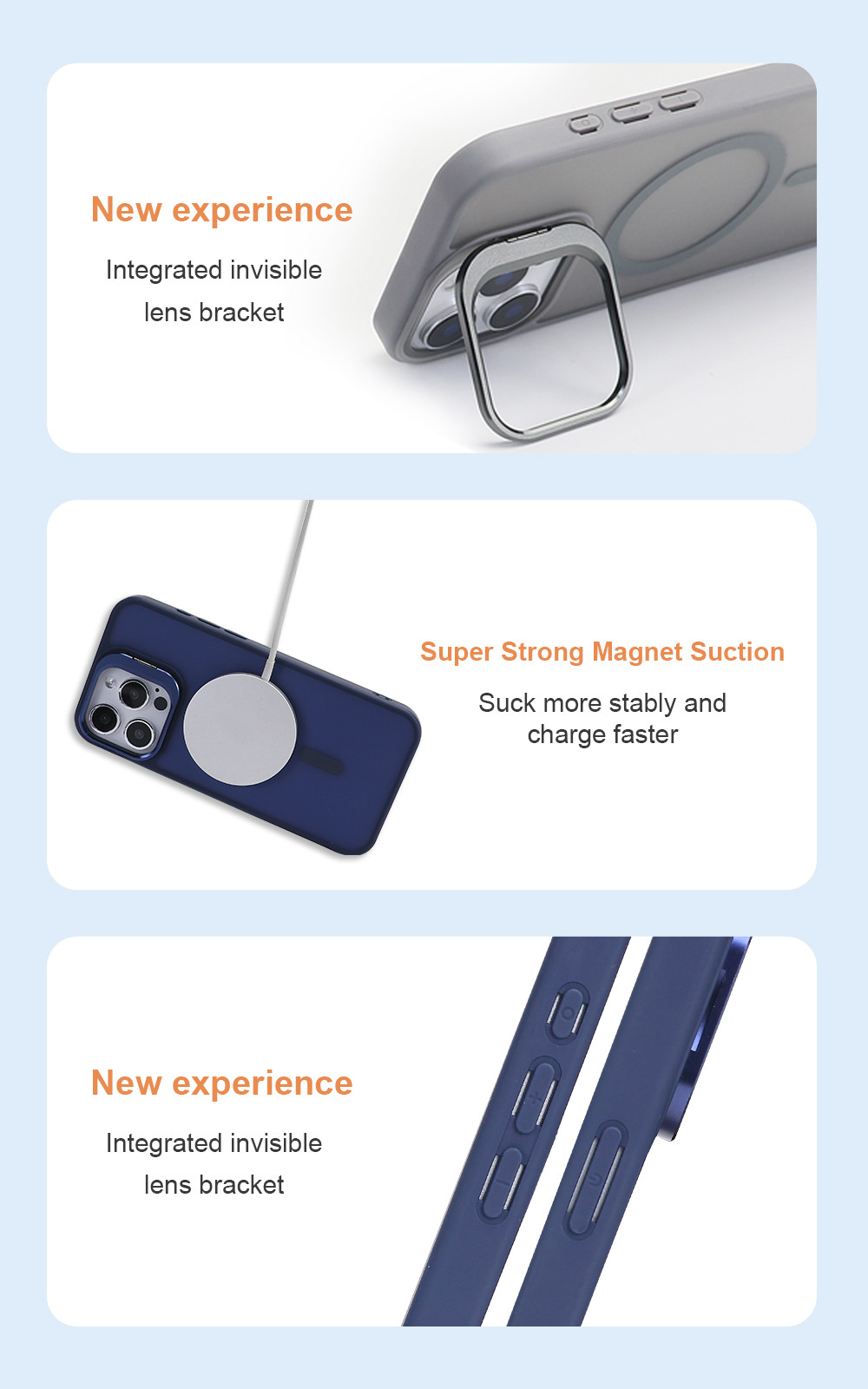12FT Drop Protection Magnetic Phone Case With MagSafe Camera Stand