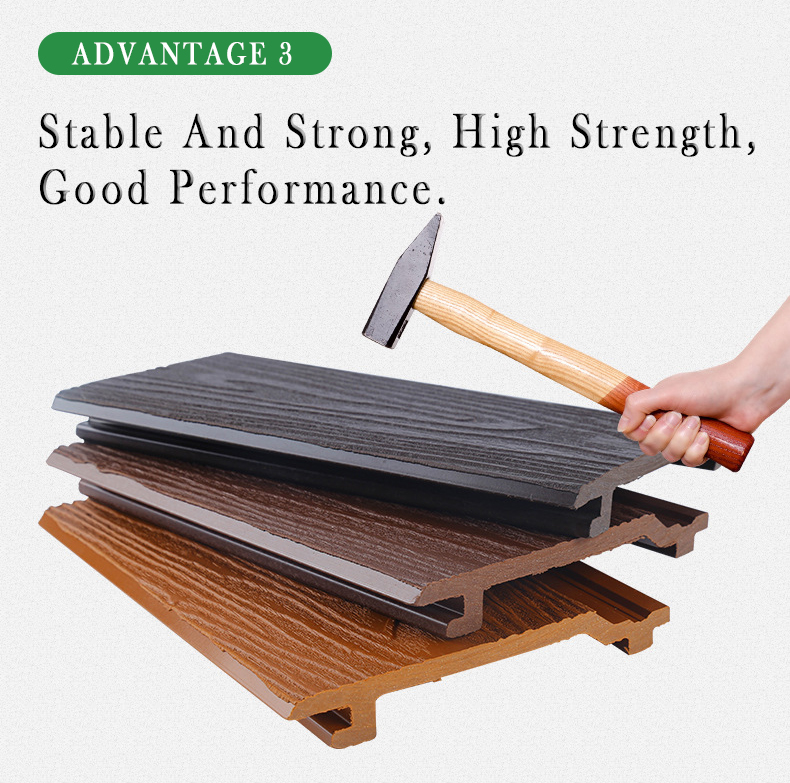 Modern Design Fireproof WPC Wall Panel Siding for Wood House Water-proof and Durable