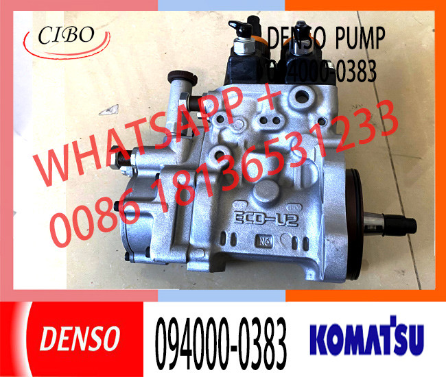 094000-0383 DENSO Diesel Engine Fuel pump 094000-0383 6156-71-1112 for KOMATSU excavator PC400-7 PC450-7