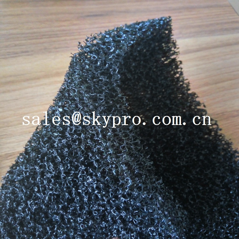 Air filter sponge sheet black polyurethane 20ppi foam sheet reticulated polyurethane filter foam