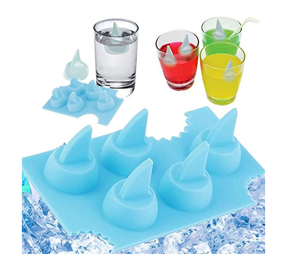 Shark Fin Food Grade Silicone Ice Tray Maker Jelly Pudding Mould Bar Tool DIY Ice Cube Mold