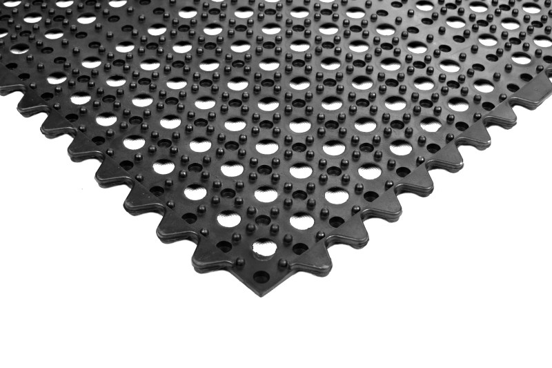 Rubber Flooring Hole Mat Commercial Anti-Fatigue Drainage holes Rubber Matting