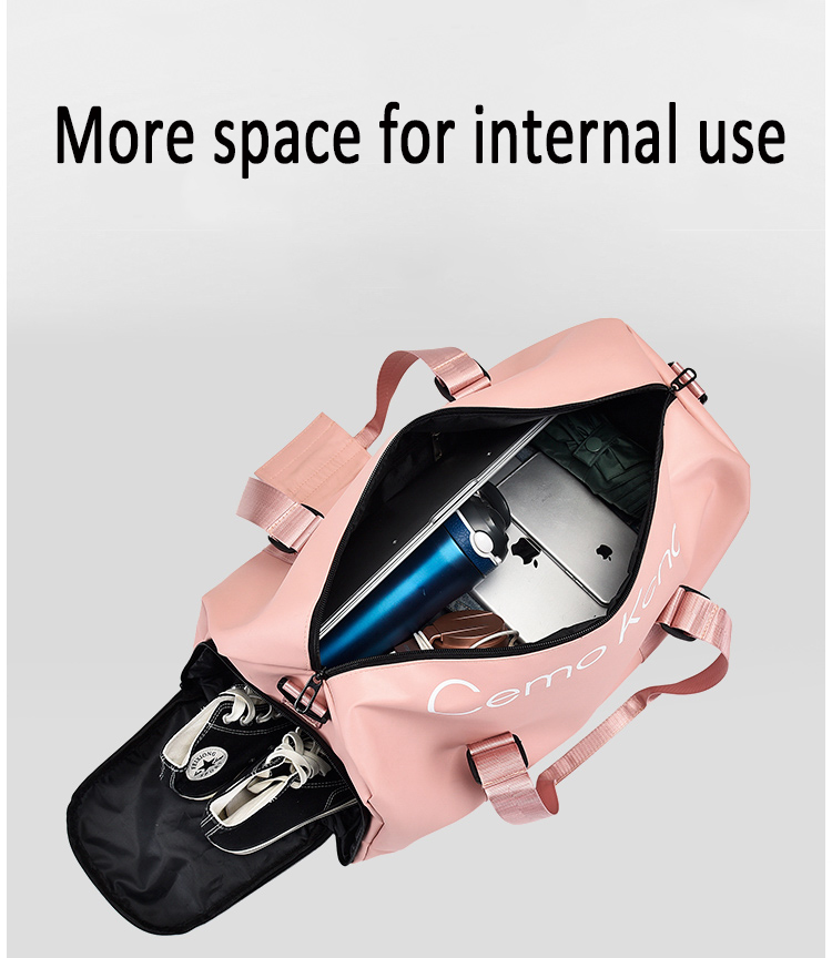 Waterproof Nylon Yoga Gym Bags With Shoe Compartment Sport Bags Custom Logo