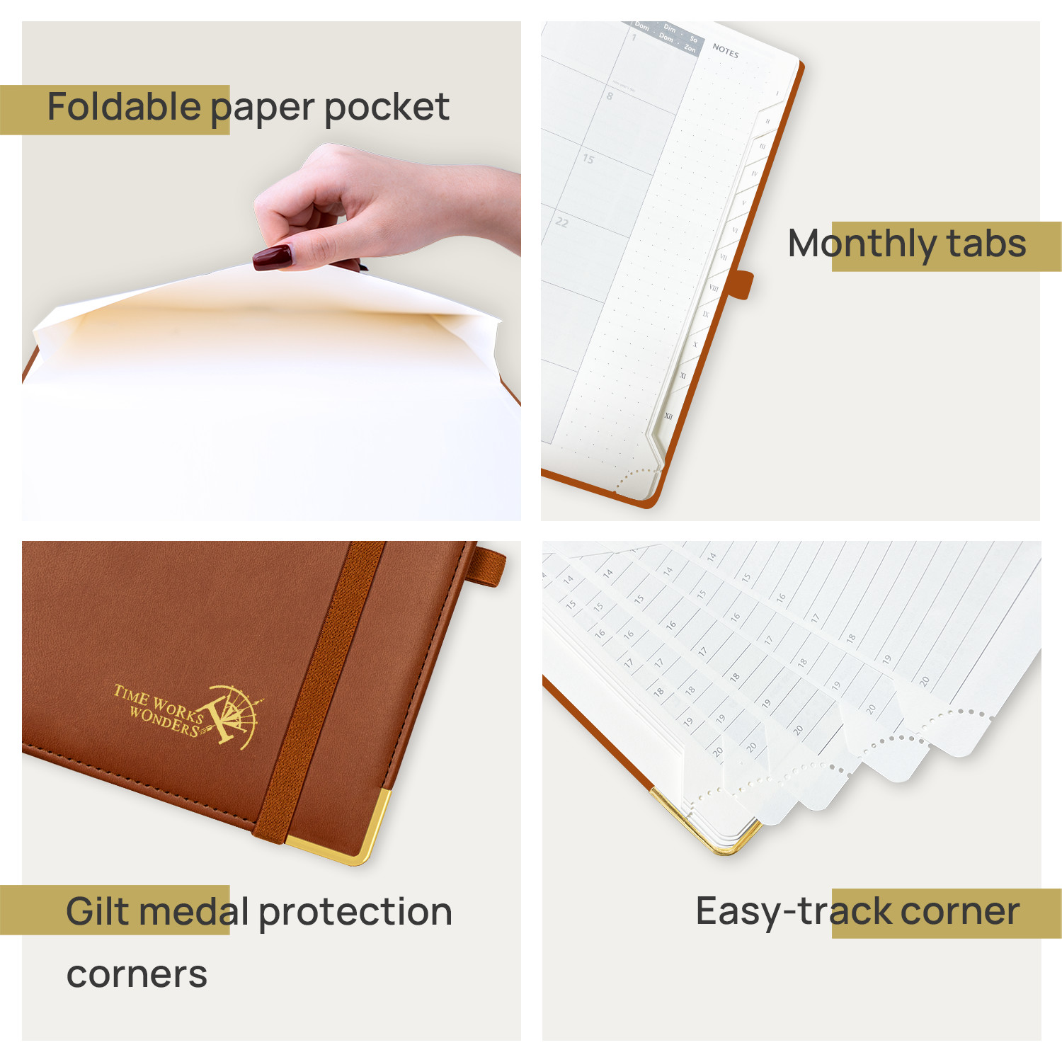 Sponge Filled Hardcover Academic Planner 2 Page Weekly Spreads Design