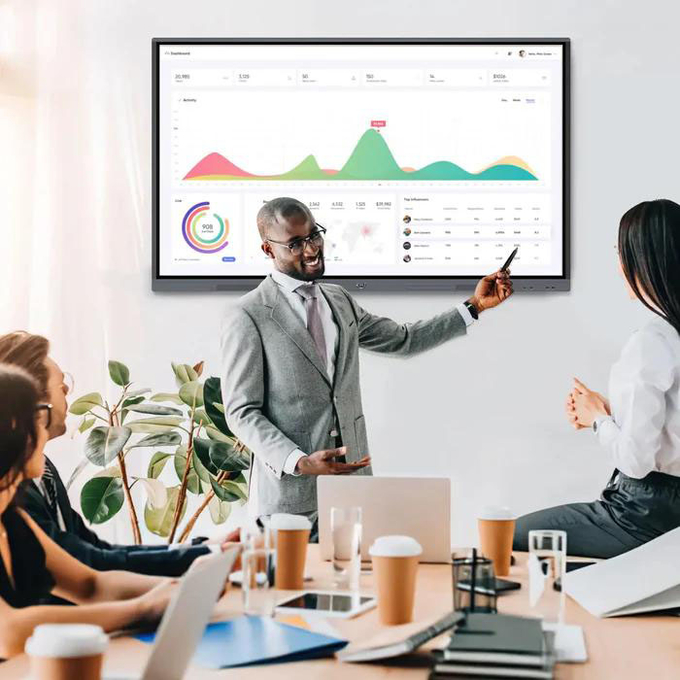 75'' Interactive Display Board Interactive Digital Board 20 Points 3USB 01
