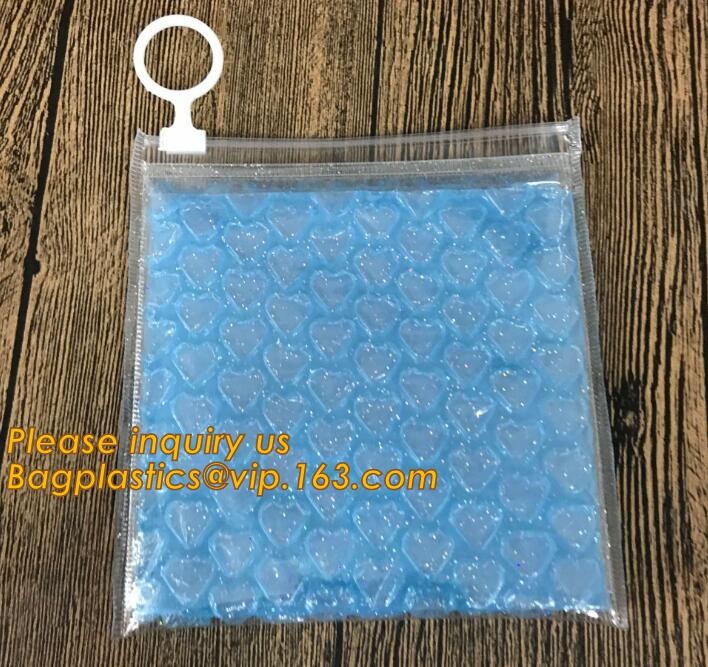 Holographic Factory Shiny gold Cosmetic bag Zipper Bubble Bag zip-lock Slider Padded Mailer metallic bubble zipper bagea