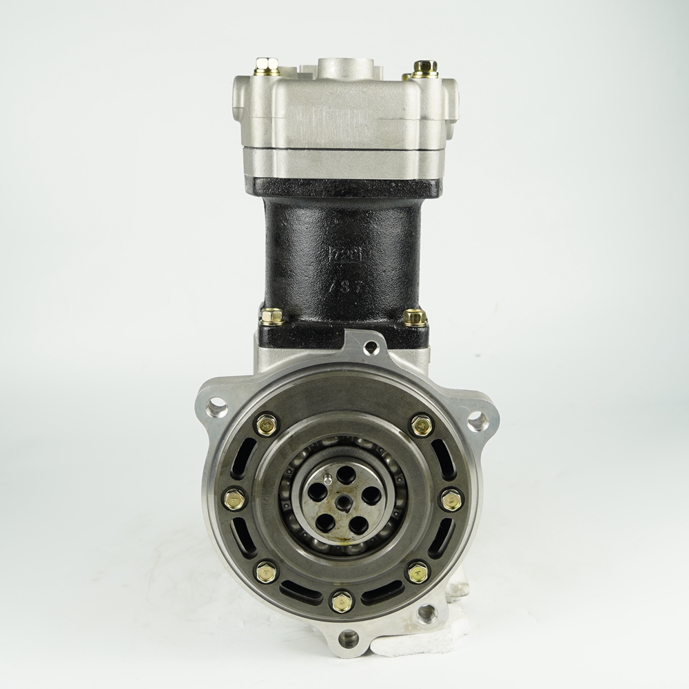 China Manufacturers Japanese Truck Diesel Engine Pneumatic Air Brake Compressor for 6WF1 Double cylinder Engine 35MM Shaft Diam