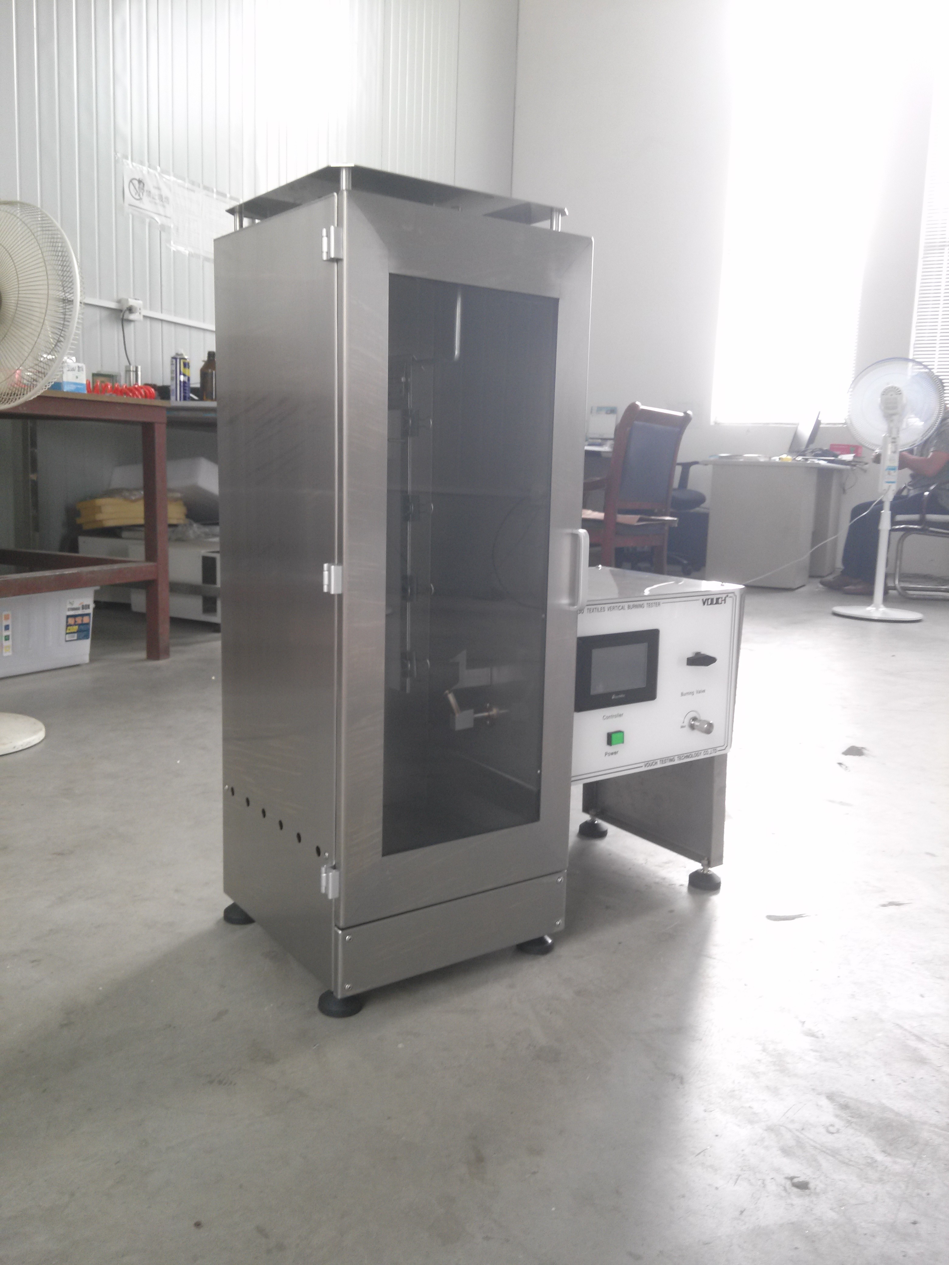 Combustion Textile Vertical Flame Test Chamber For Fire Resistance Test Instrument