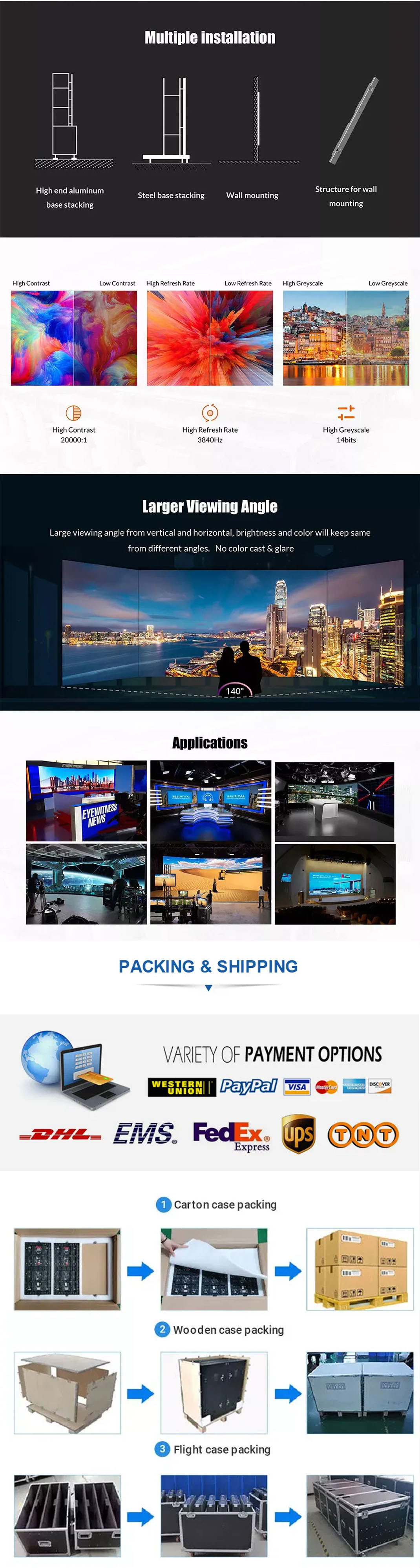 1RGB P4.81mm led panel advertising board Energy Saving Screen