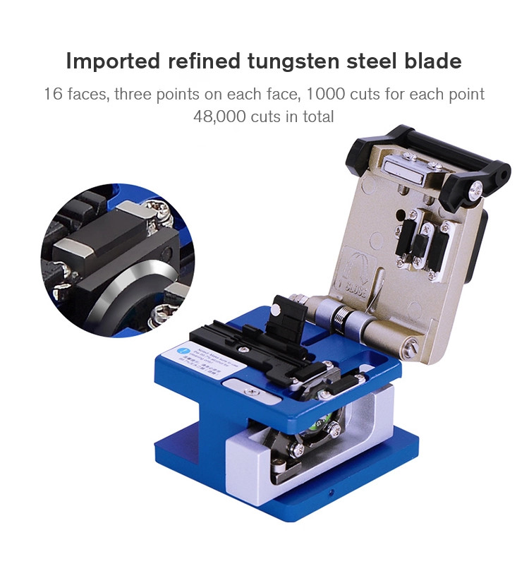 FC 6S Fiber Optic Cleaver Tool Cold Welded Tungsten Steel For FTTH