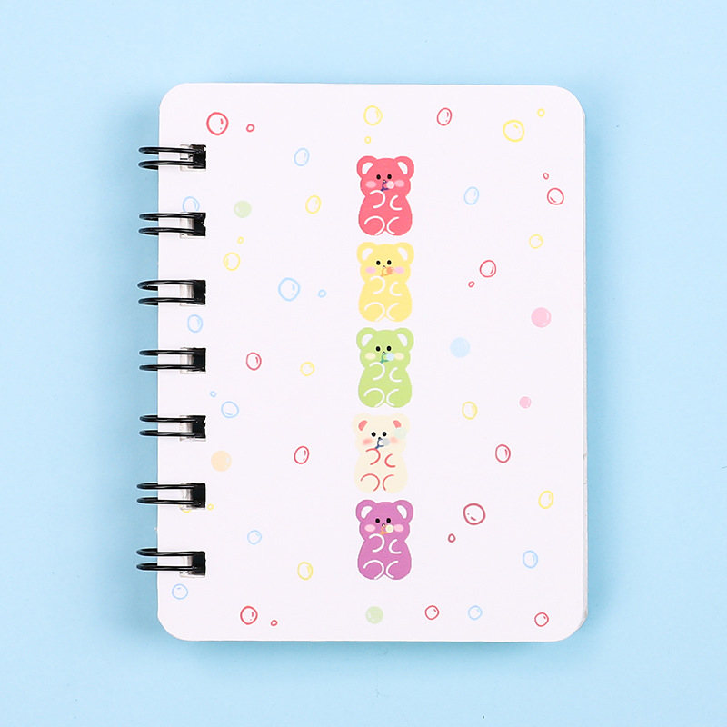 Hardcover Spiral Bound Unlined Notebook A6 Size Multi Color 80 Sheets