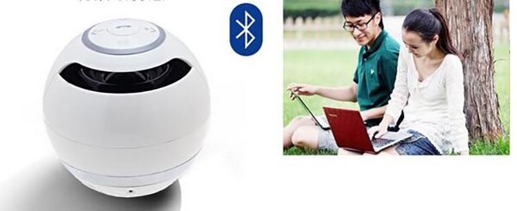 Handsfree phone wireless Bluetooth speaker gifts round bass portable mini stereo