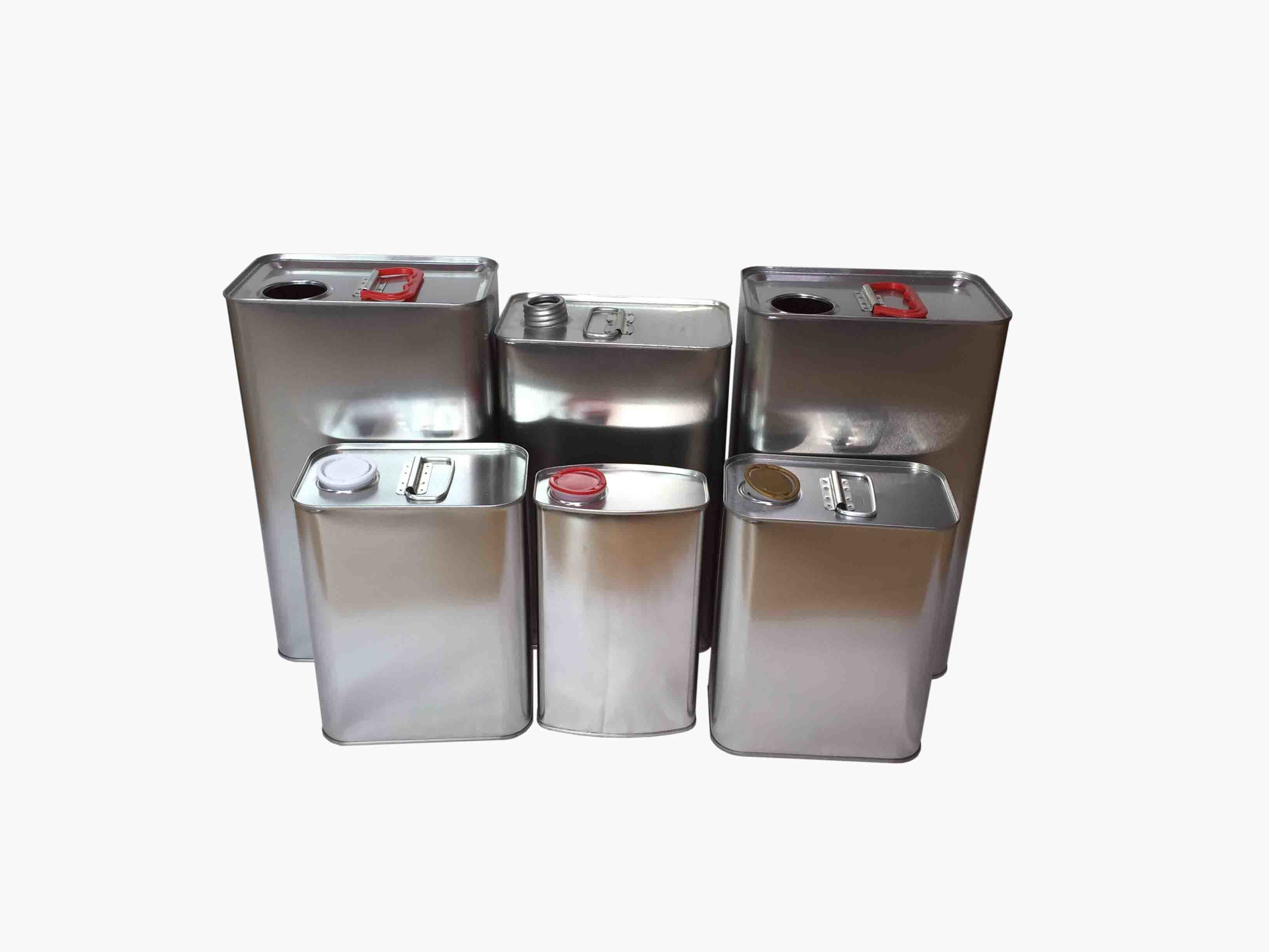 2000ml Small Rectangular Tin Containers Automobile Paint Empty Tin Cans