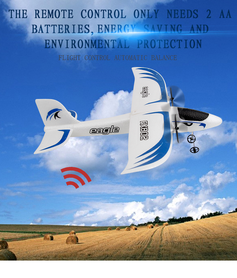 Super Glider Fx802 2.4g 2ch Epp Foam Remote Controlled Glider Model Ready-to-Go for Intermediate Operator Skill Level