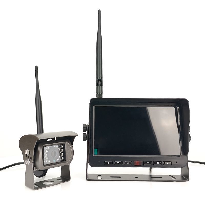 Forklift Strong Magnetic Camera System Forklift Camera with Laser Line 1080P 2 Split Rear View Monitor System