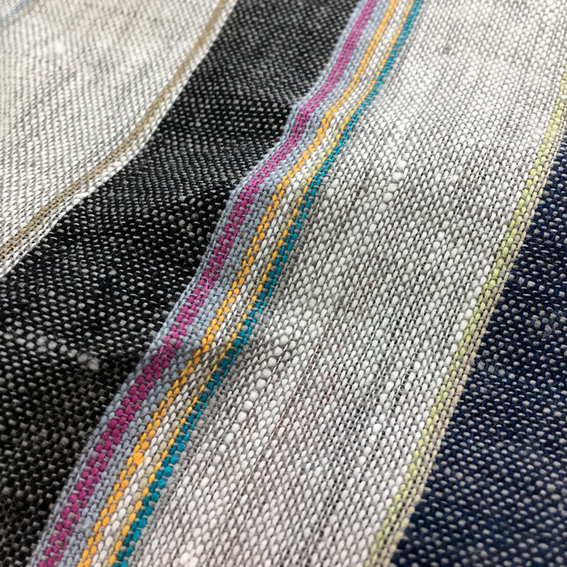 Stonewashed 80gsm-150gsm Check And Stripe Fabrics Yarn Dyed Linen For Clothing