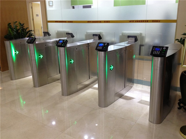 Programmable RFID Access Control Turnstiles Flap Barrier Gate 220V 50HZ