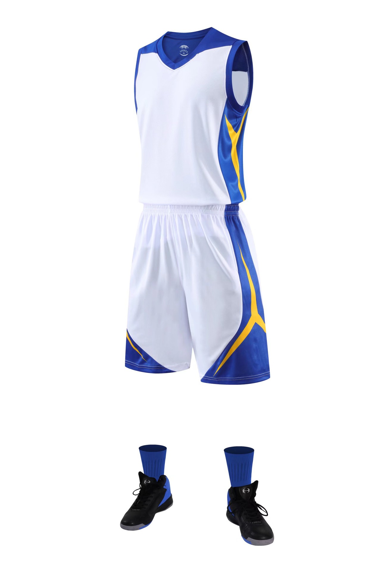 Cutting shell soft fabric quick dye custom logo printing of mens basketball uniforms