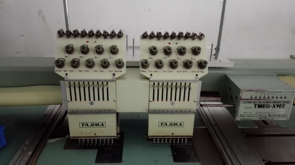 Multi Needle Used Tajima Embroidery Machine 2 Heads 9 Needles 3 Phases