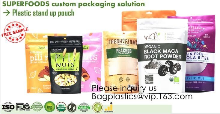 Polypropylene bags, Soup Pouches, Roll Stock, Aluminum Foil Bags, Stand up Pouches Flat bottom 8 side gusset food grade