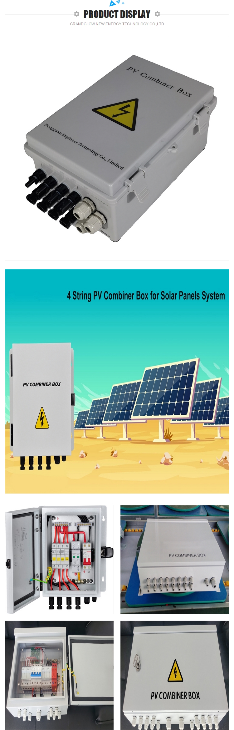 18 in 1out 1000vac String Boxes Dc Solar Combiner Box avoid damage to PV panels
