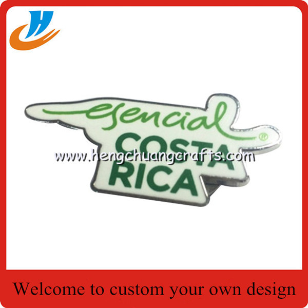 Sticker badge pin,camera shape metal pin badge with enamel silver plated