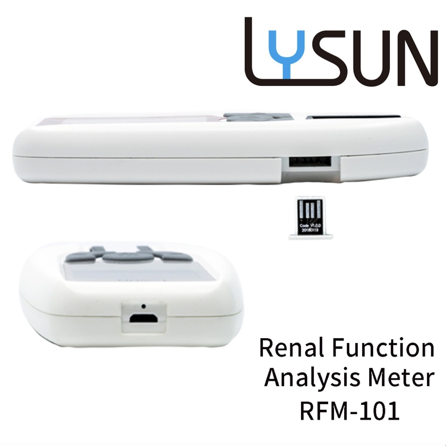 Lysun RFM-101 Rechargeable Uric Acid Test Meter With Bluetooth Connectivity