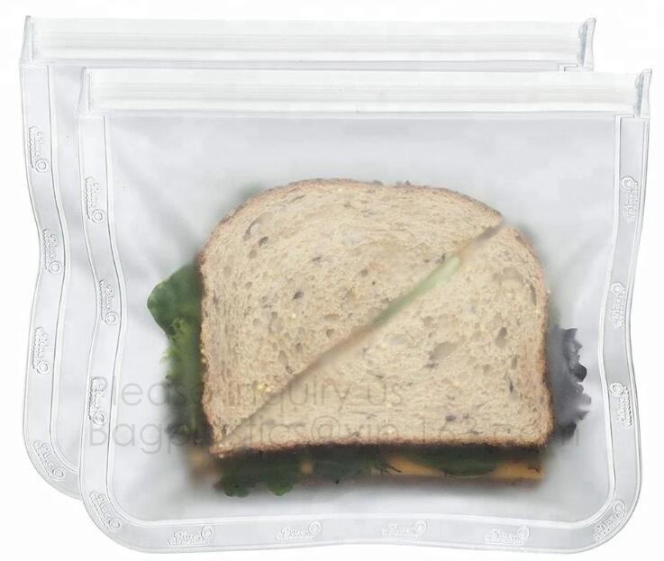 Reusable BPA Free Food Grade Preservation Storage Silicone Food Fresh Bag,Silicone Plastic Packaging Food Zip Silicon Fr