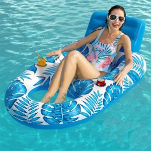 Buy cheap Swimming pool inflatable float, PVC inflatable foldable maple leaf float bed, water play hammock, single lounge chair float product