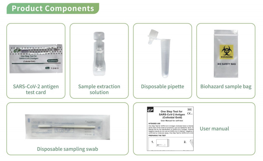 Non Invasive Sampling One Step Test For SARS-CoV-2 Antigen Self Test Use